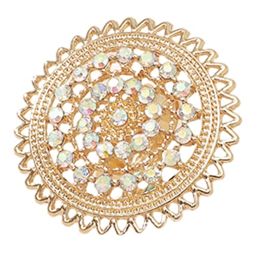 BESPORTBLE Retro Damen Ring Goldfarben Hohl Geformt mit Glitzerstein Verziert Modischer Statement Schmuck für Frauen Auffälliger Ethno Stil Accessoire als zu Geburtstag und Valentinstag von BESPORTBLE