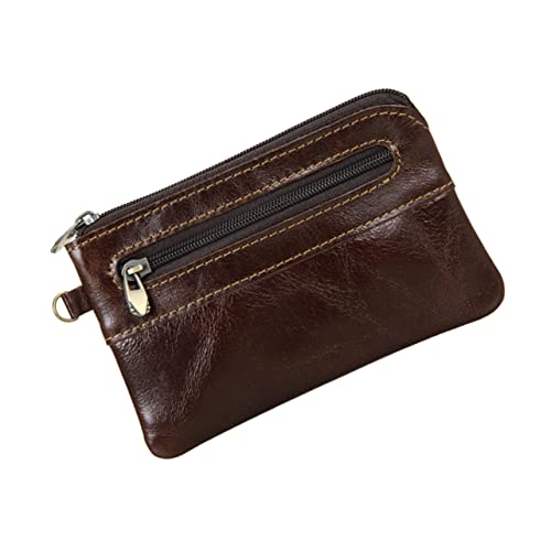 BESPORTBLE Reißverschluss Portemonnaie Für Herren Business Geldbörse Aus Leder Retro Tasche Mit Reißverschluss Tragbar Für Männer Für Geschäftsleute Und Studenten von BESPORTBLE