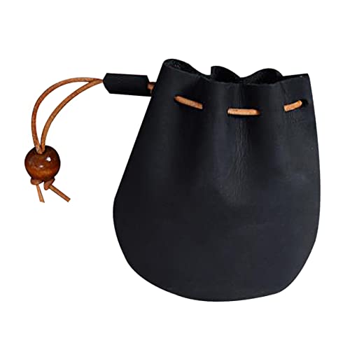 BESPORTBLE Vintage Beutel Schwarz Kleine Münztasche Aus Hochwertigem Material Wechseltasche Mit Exquisiter Verarbeitung Münzbörse Für Kleingeld Und Scheine Multifunktionale Geldbörse Zum Trag von BESPORTBLE