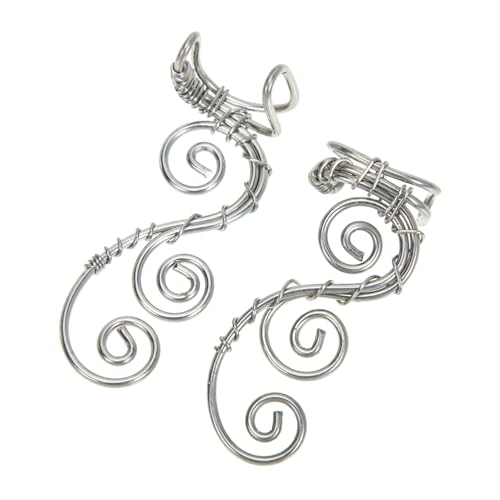 BESPORTBLE Retro Ohrclips Damen Handgefertigter Ear Cuff Piercing Modischer Vintage Ohrhaken Hautfreundlich und Langlebig für Festlichkeiten und Alltag von BESPORTBLE