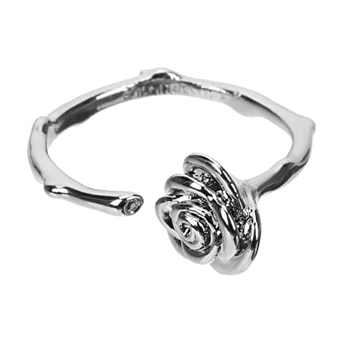BESPORTBLE Retro Ring Damen Minimalistischer Ring mit Blütenform Schmuck für Frauen Offener Fingerring Perfektes von BESPORTBLE
