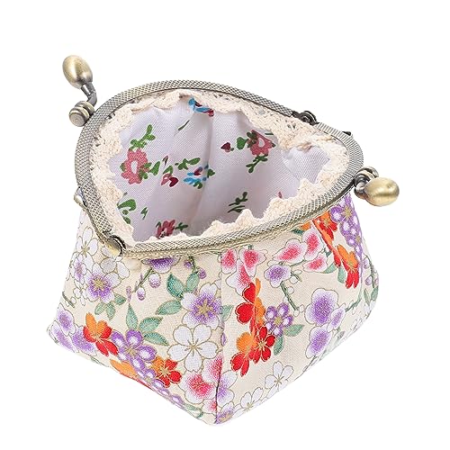 BESPORTBLE Retro Style Handtasche Damen Multifunktionale Aufbewahrungstasche für Münzen Karten Robuste Schützende Geldbörse mit Kreativem Blumendesign von BESPORTBLE