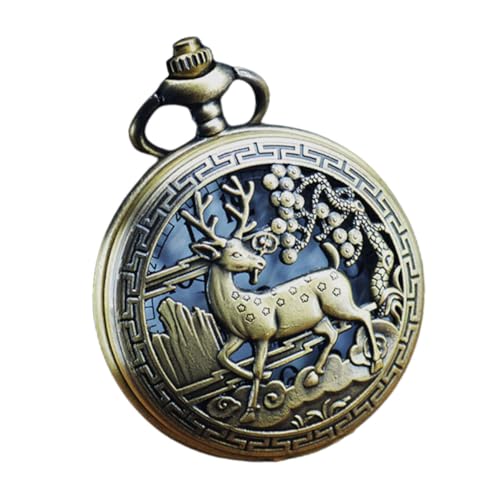 BESPORTBLE Vintage Taschenuhr Mit Metallgehäuse Und Schutzklappe Retro Deko Uhr Für Herren Kleine Taschenuhr Für Präzise Zeitmessung von BESPORTBLE