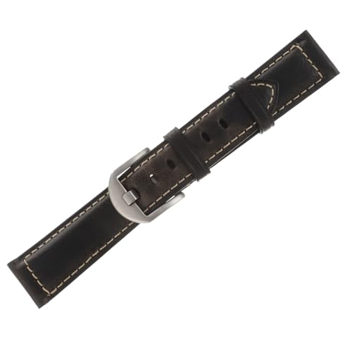 BESPORTBLE Retro Uhrenarmband Rindsleder Verstellbar mit Stahlfarbener Schnalle Komfortabel Langlebig für Herren Damen Sport oder Reisen von BESPORTBLE