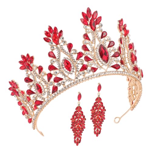 BESPORTBLE Rhinestone Braut Schmuckset mit Haarreif und Ohrhängern Funkelndes Barock Design für Hochzeit Party und Festliche Anlässe Elegantes Damen Accessoire von BESPORTBLE