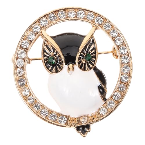 BESPORTBLE Rhinestone Eulen Brosche Pin Emaillierte Anstecknadel für Damen Modisches Strass Schmuckstück für Pullover und Anzug Vielseitiges Accessoire für Rucksack und Kleidung von BESPORTBLE