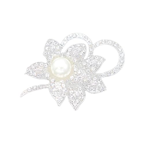 BESPORTBLE Rhinestone Flower Shoe Clip Silber Schuhdekoration für Frauen zur Hochzeit für Flats Sandalen und Pumps Langlebiges Accessoire mit Attraktivem Design von BESPORTBLE