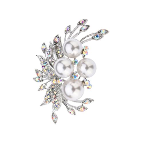 BESPORTBLE Rhinestone Perlenbrosche Damen Kreative Anstecknadel Elegant Für Abendkleid Hochzeit Valentinstag Schmuck Accessoire Mode Dekoration von BESPORTBLE