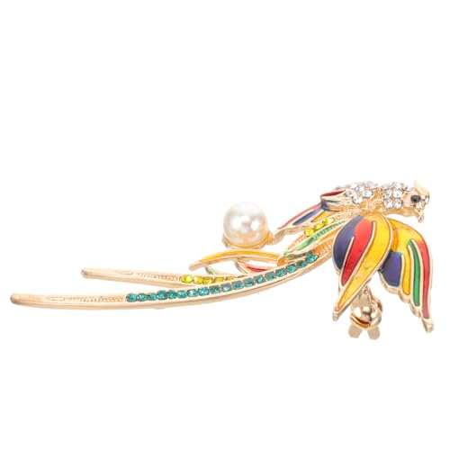 BESPORTBLE Rhinestone Pfauenbrosche mit Perlenverzierung Dekorative Anstecknadel für Kleidung und Hochzeitskleider Stilvolle Brosche im Ethno Stil Modisches Accessoire für Damen und von BESPORTBLE
