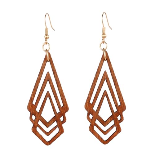 BESPORTBLE Rhombus Holzohrringe Baumelnd Vintage Design Leichte Geometrische Ohrhänger für Damen Kreative Retro Ohrdekoration für Alltag Party Hochzeit und BESPORTBLE Rhombus Holzohrringe Baumelnd Vintage Design Leichte Geometrische Ohrhänger für Damen Kreative Retro Ohrdekoration für Alltag Party Hochzeit und von BESPORTBLE