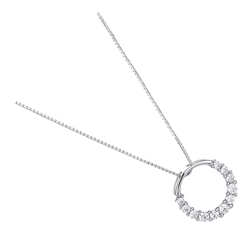 BESPORTBLE Ring Halskette für Damen Silber mit Funkelnden Zirkonia Clavicle Chain für Partys Hochzeiten Leichter Modeschmuck für Frauen von BESPORTBLE