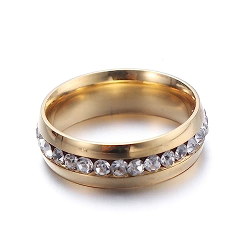 BESPORTBLE Goldener Verlobungsring Für Frauen Mit Glitzer-verlobungsring Stilvoller Hochzeitsschmuck Schlichtes Ringesign Für Damen Edle Fingerringe Aus Gold von BESPORTBLE