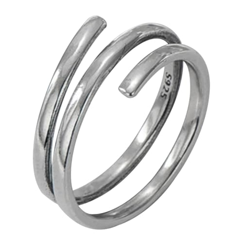 BESPORTBLE Ringe für Frauen graceling bescherung weihnachten schellenring eheringe weihnachstsgeschenk Band Daumenring Hochzeit Frauen klingen Schmuck für jugendliche Mädchen Modering Silber- von BESPORTBLE
