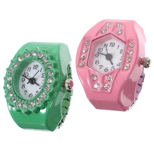 BESPORTBLE Modische Quarz Fingerringuhr Für Kinder Leichte Und Bequeme Miniuhr Mit Elastischem Ring in Bunt Für Jungen Und Mädchen von BESPORTBLE