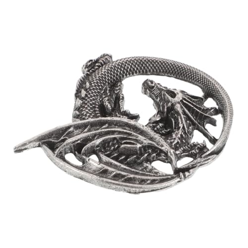 BESPORTBLE Rockiger Vintage Flammen Drachen Brosche Anstecknadel Leichtes Accessoire mit Markantem Flügel Design für Männer Frauen Punk Lapel Scarf Pin für Jacken und Outfits von BESPORTBLE