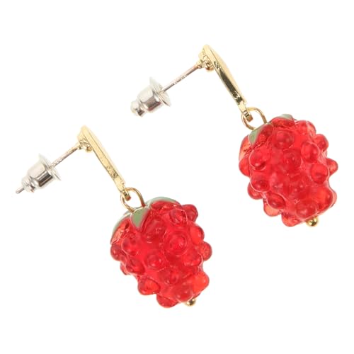 BESPORTBLE Rote Beer Ohrstecker Damen Modisch Niedlich Leicht Allergikerfreundlich Vielseitig Schmuck für Alltag und Party von BESPORTBLE