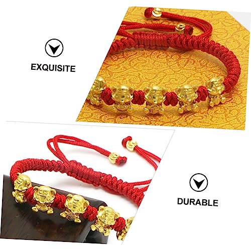 BESPORTBLE Rotes Seil Armband Tiger Langlebig Legierung Polyester Unisex Schmuck Festival Glücksbringer Wrist Chain von BESPORTBLE