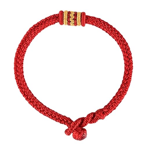 BESPORTBLE Rotes Seil Armband und Fußkettchen Handgeflochtenes Unisex Knotenarmband Glücksbringer für Einfach zu Tragen Modisches Freundschaftsband für Damen und Herren von BESPORTBLE