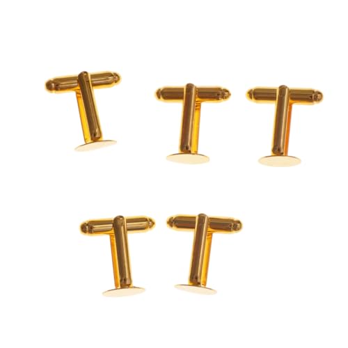 BESPORTBLE Runde Metall Manschettenknöpfe Gold Französische Stil Hemdmanschettenknöpfe Für Herren Elegante Cufflinks Für Formelle Anlässe Und Business Outfits von BESPORTBLE