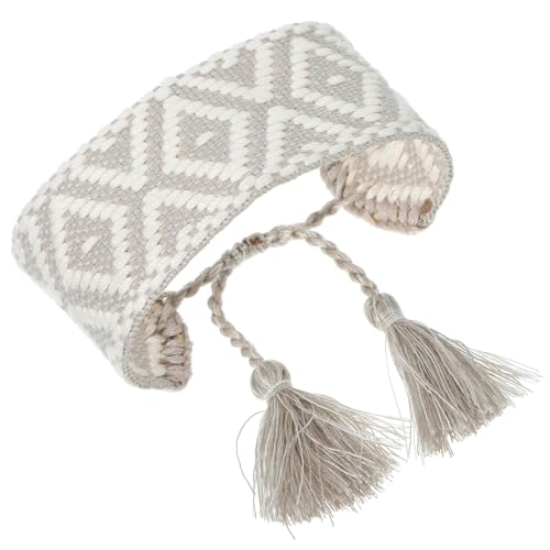 BESPORTBLE Rustikales Verstellbares Handgefertigtes Armband mit Geflochtenem Polyesterseil Breites Ethnisches Design mit Quaste Modisches Damen und Herren Schmuckstück für Alltag und von BESPORTBLE