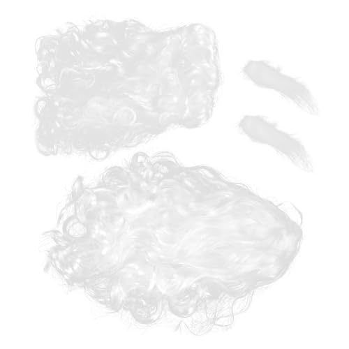 BESPORTBLE Santa Claus Cosplay Weißer Augenbrauen Perücke Hochwertiges Fasching Kostüm Zubehör für Weihnachten Party Halloween von BESPORTBLE