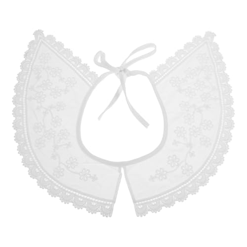 BESPORTBLE Schal Falscher Kragen Besticktes Für Kragen Mit Stickerei-applikation Nacken Abnehmbar Künstliches Aushöhlen Capelet Stehkragen Kap Häkeln Weiß Baumwolle von BESPORTBLE