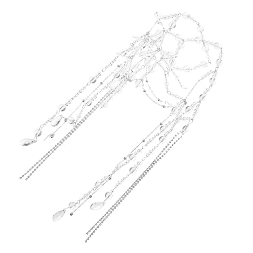 BESPORTBLE Elegante Braut-kristallkette Dekorativer Schmuck Hochzeit Braut-haarkette Für Frauen Stirnband von BESPORTBLE