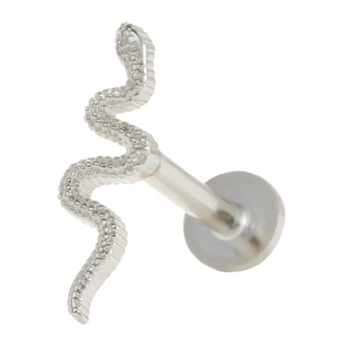 BESPORTBLE Schlange Ohrstecker Damen Silber Elegant Leicht Tragus Piercing Schmuck Alltag Fest von BESPORTBLE