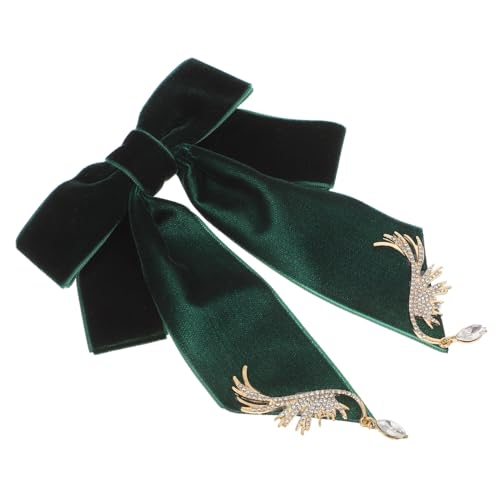 BESPORTBLE Schleifen Brosche Kleid Schleifenbroschen, Anstecknadeln Dekoration Schleifenbroschen Für Damen Ästhetisch Bogen Brosche Mit Schleife Barocke Brosche Elegant Dark Green Legierung von BESPORTBLE