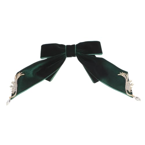 BESPORTBLE Schleifen brosche elegant Bogen ästhetisch Brosche mit Schleife Kleid damen brosche schleifenbrosche deko Barocke Brosche Schleifenfliege für Damen Legierung Dark Green von BESPORTBLE