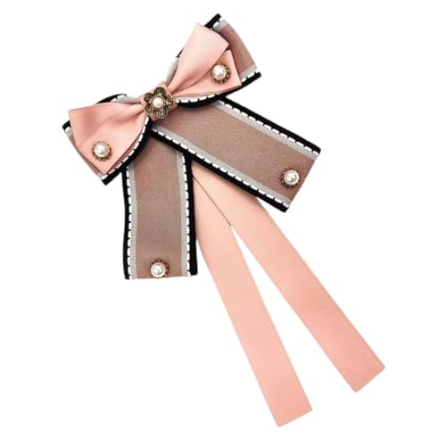 BESPORTBLE Schleifenband Brosche Mit Künstlichen Perlen Für Damen Elegante Anstecknadel Für Anzüge Und Berufskleidung Als Krawattennadel Oder Schmuckstück von BESPORTBLE