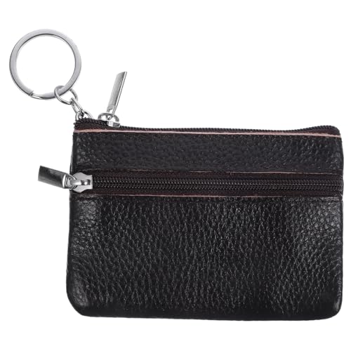 BESPORTBLE Kleines Lederportemonnaie Für Damen Mini-münzbeutel Mit Schlüsselring Eleganter Schlüsselanhänger Für Münzen Und Kleine Accessoires Handlich Und Praktisch von BESPORTBLE