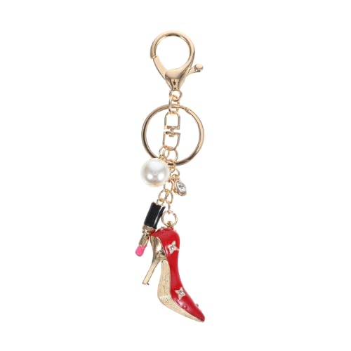 BESPORTBLE Schlüsselanhänger Lippenstift Design mit Strass Eleganter Metall Anhänger für Frauen Langlebig und Tragbar Modisches Accessoire für Geldbörse und Autoschlüssel Funkelnder von BESPORTBLE