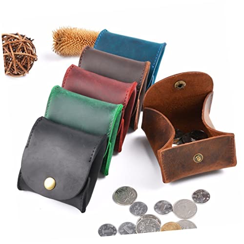 BESPORTBLE Schlüsselbox Tasche Geldbörse für Mini -Beutel Rindsleder Form Halter Q Retro Mini-Geldbörse Lederbeutel Schlüsselspeicherbeutel von BESPORTBLE