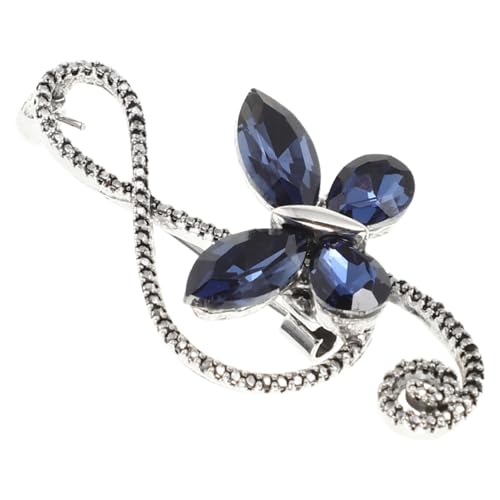BESPORTBLE Schmetterling Brosche mit Musiknoten und Funkelnden Zirkonia Vielseitiger Ansteckschmuck für Herren und Damen Retro Lapel Pin für Anzug Hemd Schal und Besondere Anlässe von BESPORTBLE