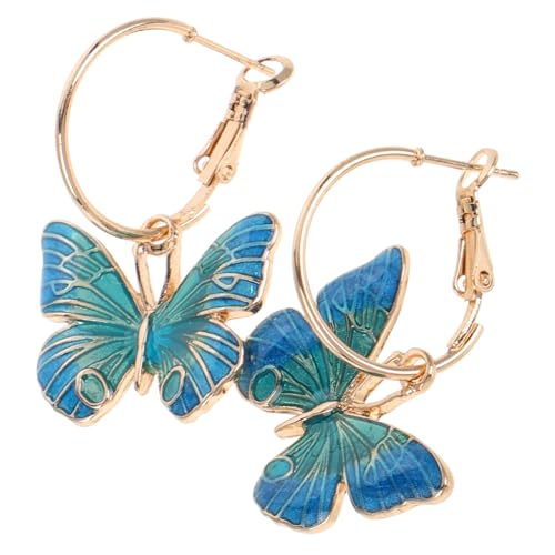 BESPORTBLE Schmetterlings-ohrhänger Für Damen Baumelnde Ohrringe Mit Öltropfeneffekt Süße Tier-ohrringe in Bunten Farben Leicht Und Stilvoll Für Alltag Und Anlässe von BESPORTBLE