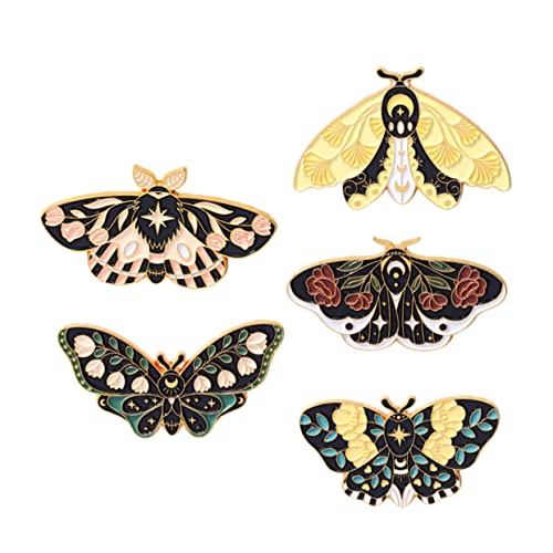 BESPORTBLE Schmetterlings Emaille Anstecknadel 5 Stück Retro Pins Für Rucksäcke Kleidung Und Accessoires Langlebiges Metall Niedliche Broschen Für Frauen Und Mädchen Für Selbstgemacht von BESPORTBLE