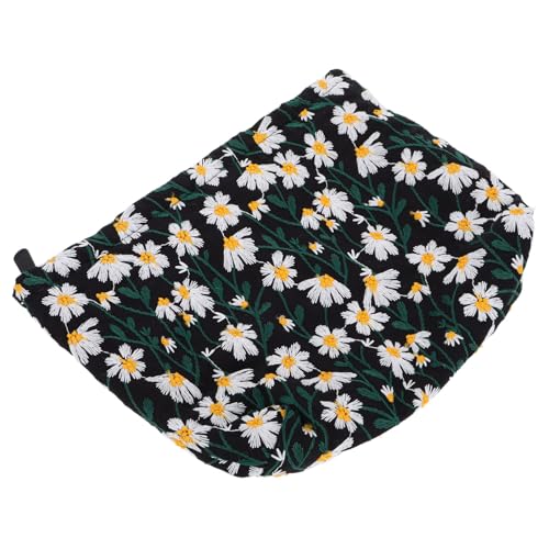 BESPORTBLE Schminktäschchen Aus Canvas Mit Gesticktem Blumenmuster Personalisierte Kosmetiktasche Kleine Reisetasche Organizer Für Handtasche Geeignet Für Reisen Und Täglichen Gebrauch von BESPORTBLE