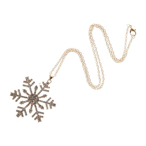 BESPORTBLE Schneeflocken Anhänger Halskette Damen Winter Schmuck mit Funkelnden Strasssteinen Leichter und Vielseitiger Winter Schmuck als Pulloverkette oder Anhänger Halskette für Damen von BESPORTBLE
