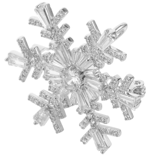 BESPORTBLE Schneeflocken brosche mit Funkelnden Strasssteinen Leichter Ansteckpin für Damen und Herren Modisches Accessoire für Anzüge Hemden und Mäntel bei Winterfesten und Partys von BESPORTBLE