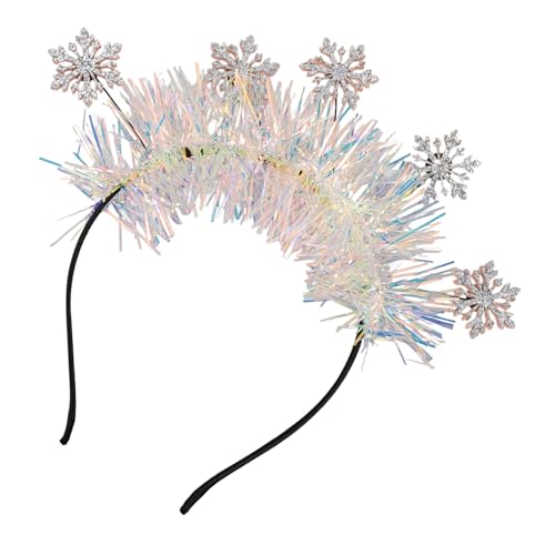 BESPORTBLE Schneeflocken-stirnband, Glitzerndes Weihnachts-schneeflocken-stirnband Für Weihnachtsparty-zubehör von BESPORTBLE
