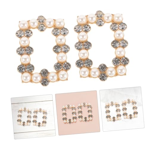 BESPORTBLE Schuhclips mit Funkelnden Strasssteinen und Künstlichen Perlen Abnehmbare Hochzeitsschmuck Broschen aus Langlebiger Zinklegierung Vielseitige Damenschmuck Accessoires für Besondere von BESPORTBLE