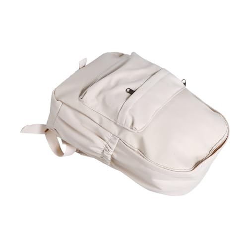 BESPORTBLE Schulrucksack Für Teenager-mädchen Moderner Modischer Pu-Rucksack Mit Mehreren Fächern Kleiner Weißer Rucksack Für Schule Und Reise Organisierter Innenraum Und Großes von BESPORTBLE