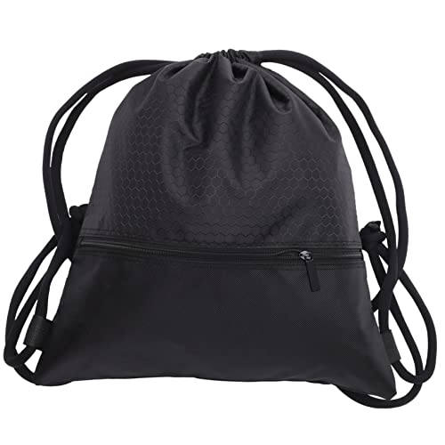BESPORTBLE Schwarze Balltasche Aus Nylon-netzmaterial Große Kapazität Kordelzugverschluss Sporttasche Für Herren Basketballtasche Mit Viel Stauraum Für Kleidung Schuhe Und Sportausrüstung von BESPORTBLE