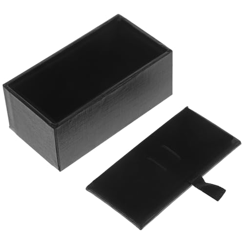 BESPORTBLE Schwarze Schmuckschatulle Für Krawattennadeln Und Manschettenknöpfe Stilvolle Geschenkverpackung Kleines Aufbewahrungszentrum Für Schmuck Stilvolle Und Schützende Schmuckdose von BESPORTBLE