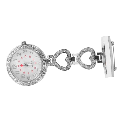 BESPORTBLE Schwesterntisch Krankenschwester Uhr Taschenuhr Schlüssel Modeschwester Uhr Arztuhr aus Legierung Silber von BESPORTBLE