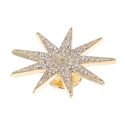 BESPORTBLE Vintage Rhinestone Brosche Für Damen Anstecknadel Im Sechszackigen Stern-design Modisches Accessoire Robustem Legierungs-material Für Jacken Anzüge Und Schals von BESPORTBLE