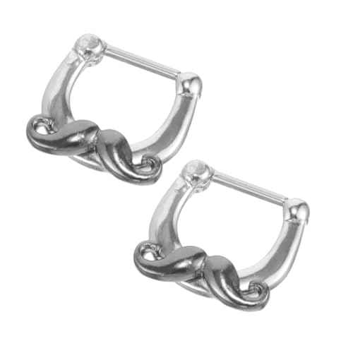 BESPORTBLE Septum Ring aus Edelstahl Allergiefreier Nasenring Piercing Schmuck Modischer Schnurrbart design Nasenpiercing für Damen und Herren Langlebig und Hautfreundlich von BESPORTBLE