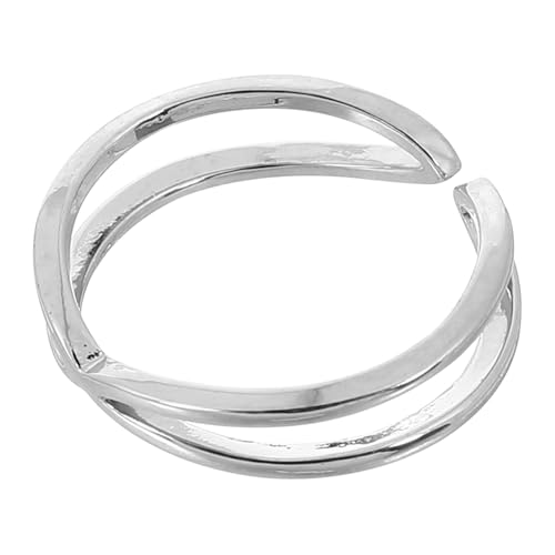 BESPORTBLE Offener Damenring Aus Silber Zarter Fingerring Für Frauen Exquisiter Fingerschmuck Mit Glatter Oberfläche von BESPORTBLE