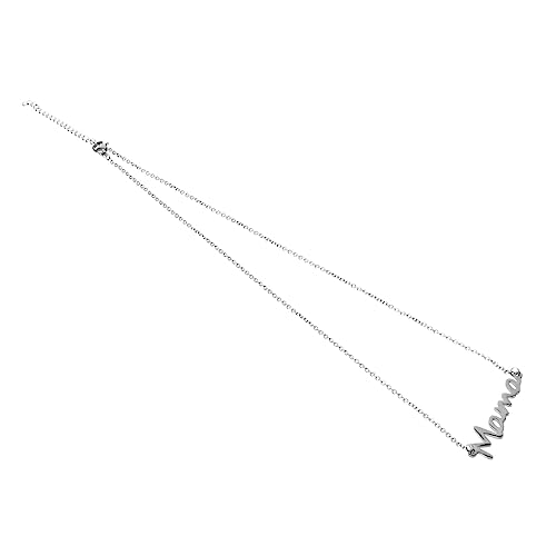 BESPORTBLE Silberne Titanstahl Halskette für Mütter Eleganter Schmuck für Muttertag Perfektes für Frauen Festival Halskette Personalisierte Buchstabenanhänger von BESPORTBLE